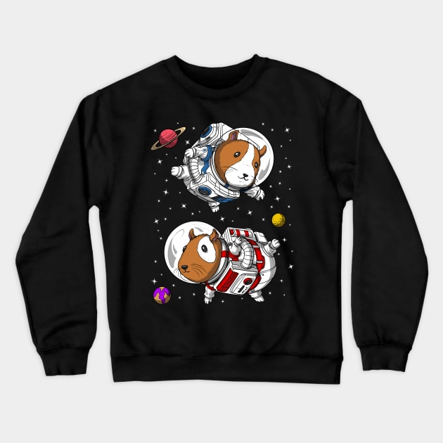 Guinea Pig Space Astronaut Crewneck Sweatshirt by underheaven